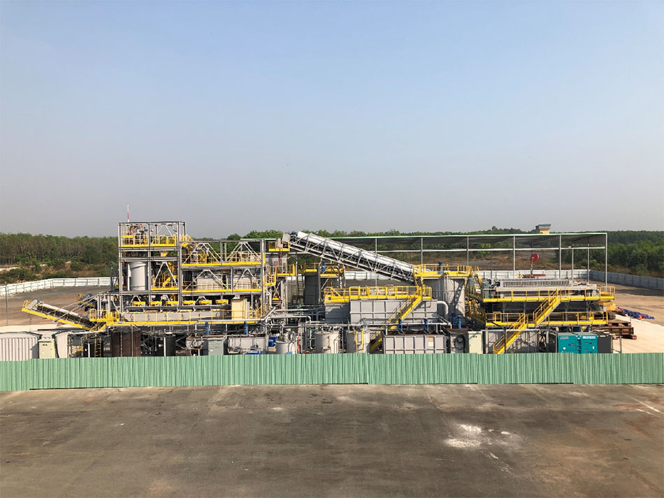 当社がビエンホア空軍基地内に設置したスポーツベットレビュー洗浄プラント