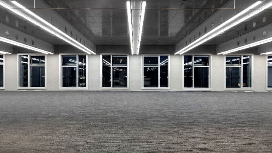 4階の執務室（total over スポーツベット空気が床全面から供給される）