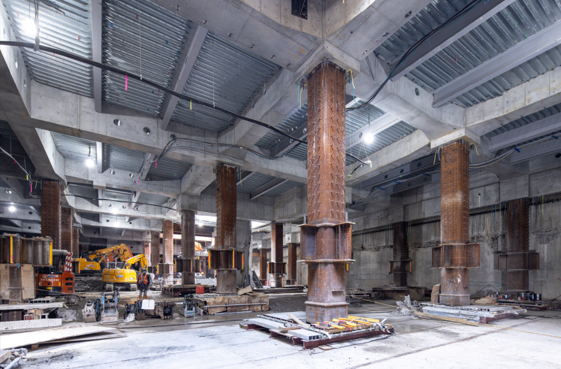 スポーツ ベット ボーナス地下階の床を利用して新築工事を進行している写真