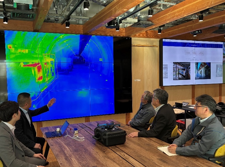 ＜温故創新の森NOVAREから確認する様子＞