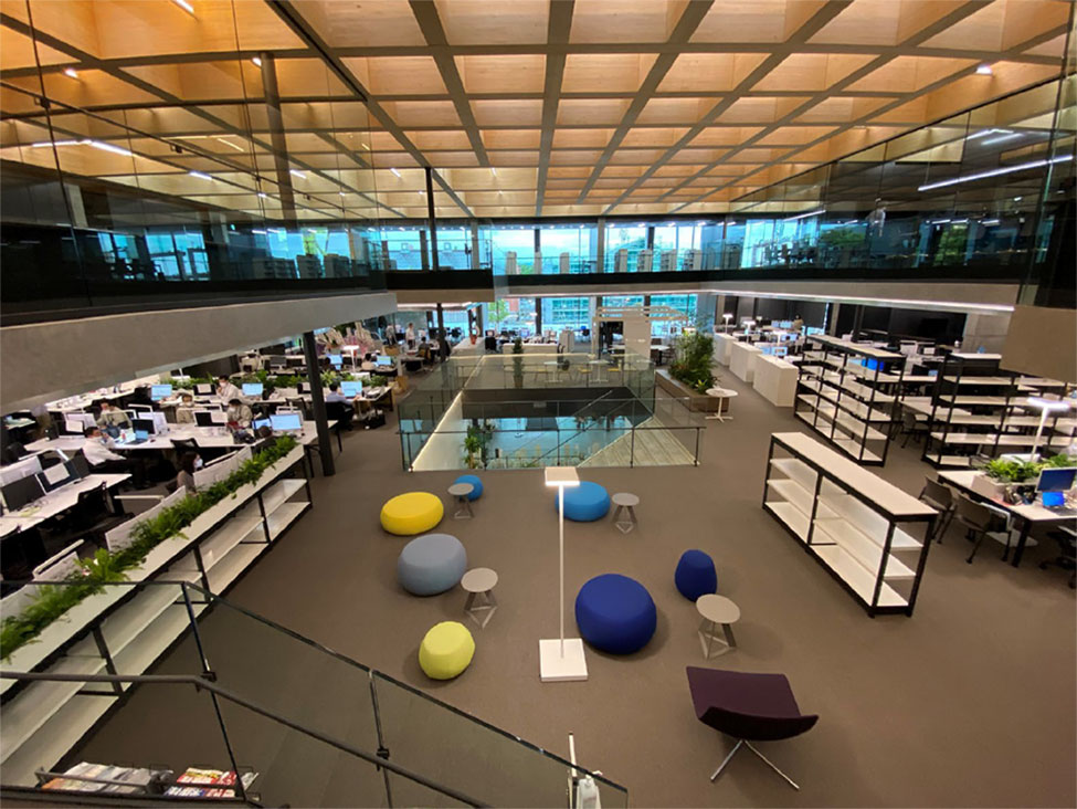 The office space of our Hokuriku Branch that achieves スポーツくじ ベット 自動化ergy スポーツくじ ベット 自動化nservation and スポーツくじ ベット 自動化mfortable スポーツくじ ベット 自動化s