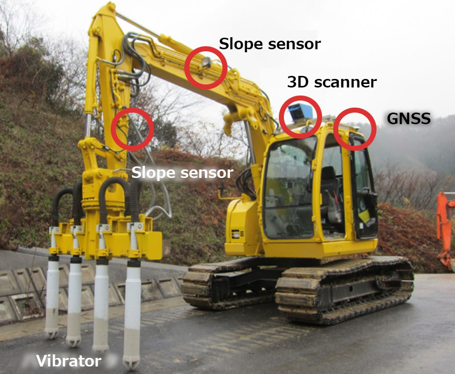 Exterior view of SC premium vibrating backhoe