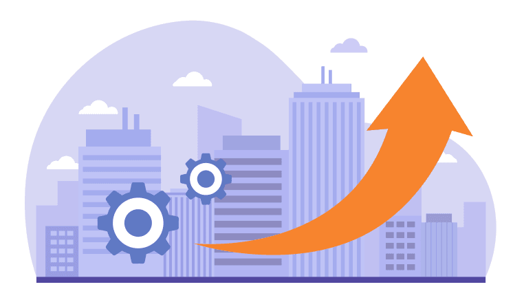 ソフトだけでビルを強化のイラスト