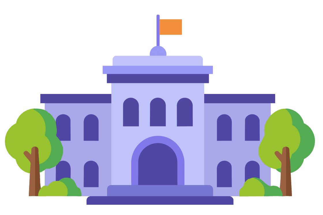 教育基幹データ×ファシリティデータのイラスト