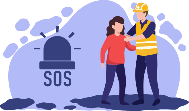 人命救助活動貢献のイラスト