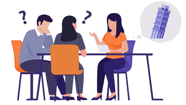 リアルな空間共有・詳細な情報共有ができない悩みのイラスト