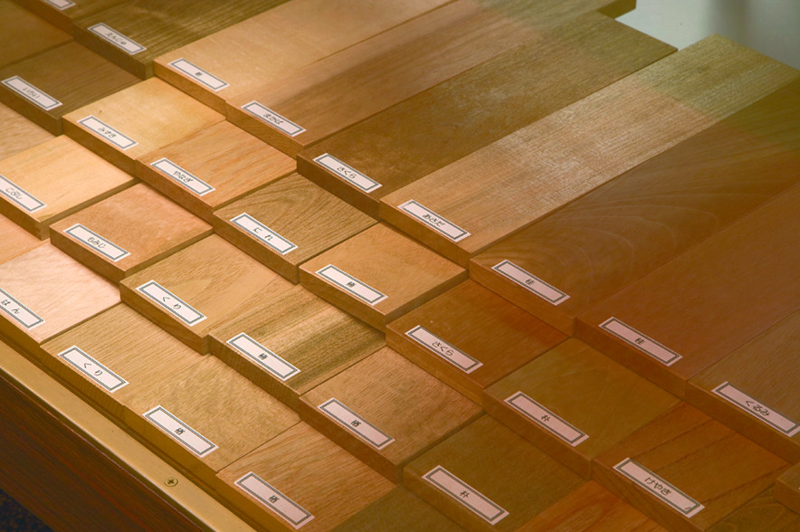 材質の確認や仕上がりイメージの検討に最適な材料見本