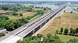 プラリデル幹線道路バイパス橋梁拡幅新設