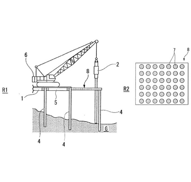水底の岩盤掘削法