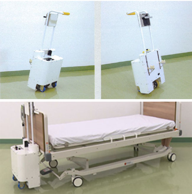 医療現場用：ベットやストレッチャー等、一人で楽々移動可能です。