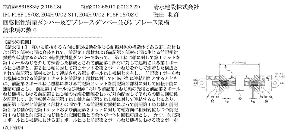 スポーツベット ボーナス14_小形軽量化した回転慣性質量ダンパーと、これを用いた制振架構