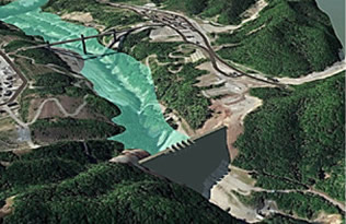 スポーツ ベット 攻略三次元モデルとドローン撮影三次元地形データ等を合成