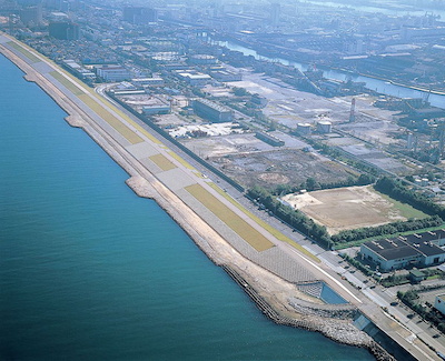 阪神大震災復旧築堤護岸「酉島みらい堤」