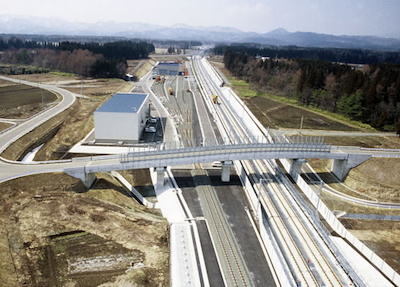 Tohoku Shinkansen, Shichinohe Station, Roadbed