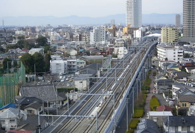 Elevated quadruple track スポーツベット 入金方法oject near Shakujii-koen Station, Seibu Ikebukuro Line (Section 1 of civil engineering phase I)