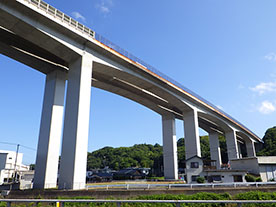 松山自動車道　金生川橋他２橋耐震補強工事